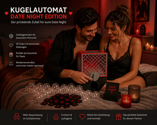 Kugelautomat Date Night Edition – Erotik Spiel Paare | Geschenkidee für romantische Abende | Red Black