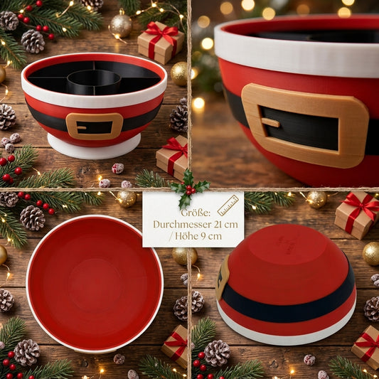 Weihnachtsschale im Weihnachtsmann-Design Ø 21 cm