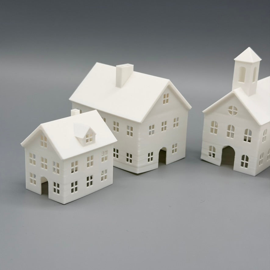 Lichterdorf im Set (3 oder 5-teilig) | Beleuchtete Miniatur