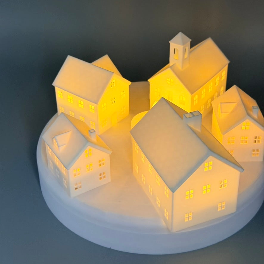 Lichterdorf im Set (3 oder 5-teilig) | Beleuchtete Miniatur