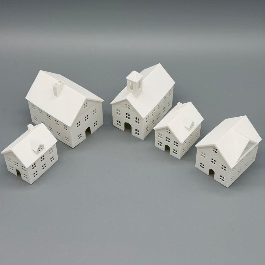 Lichterdorf im Set (3 oder 5-teilig) | Beleuchtete Miniatur