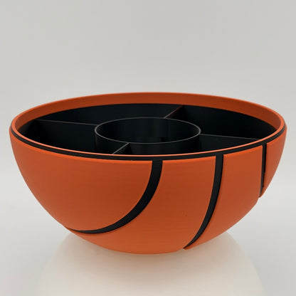 Basketball Snackschale mit Dosenhalter | Innenschale Wunschfarbe