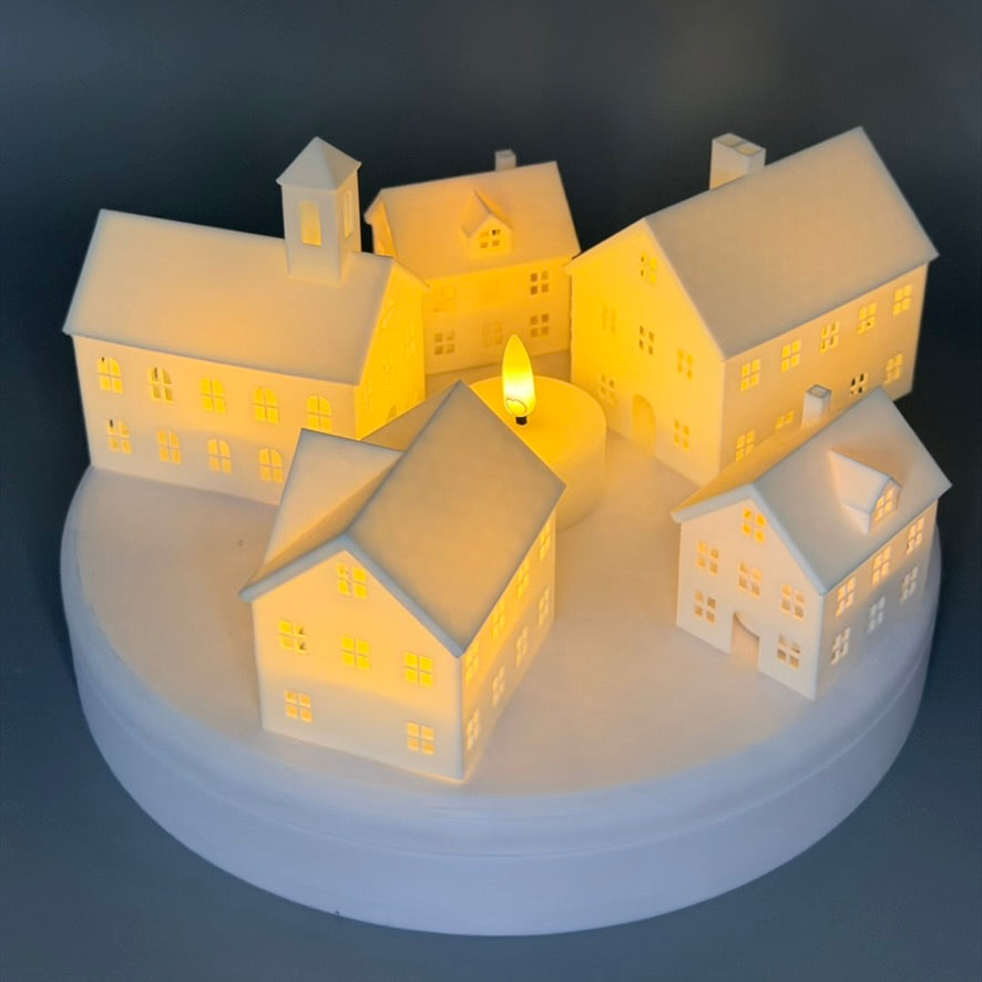 Lichterdorf im Set (3 oder 5-teilig) | Beleuchtete Miniatur