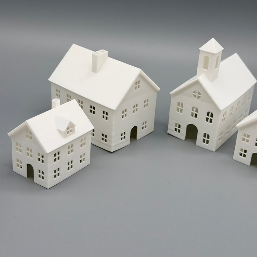 Lichterdorf im Set (3 oder 5-teilig) | Beleuchtete Miniatur