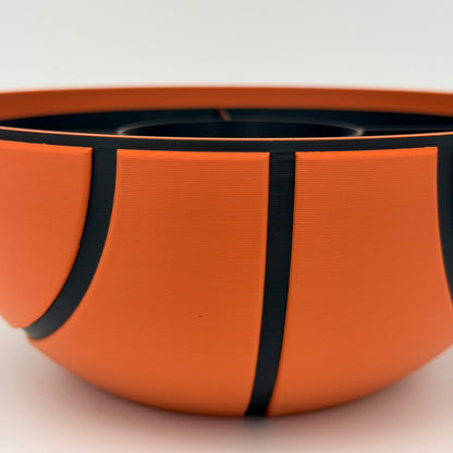 Basketball Snackschale mit Dosenhalter | Innenschale Wunschfarbe