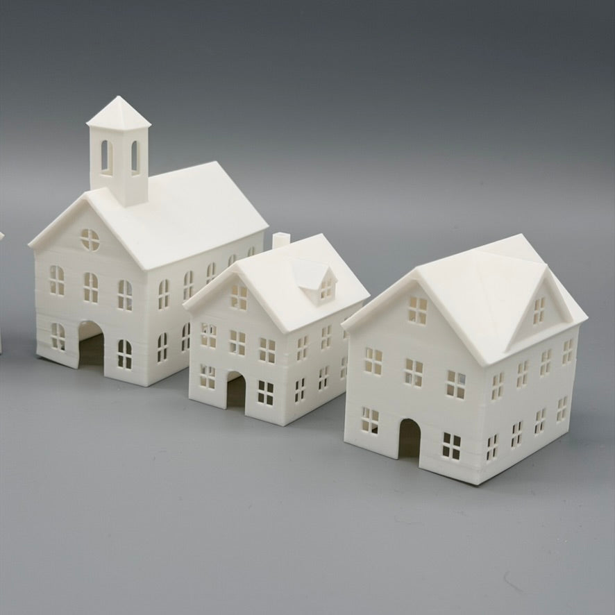 Lichterdorf im Set (3 oder 5-teilig) | Beleuchtete Miniatur