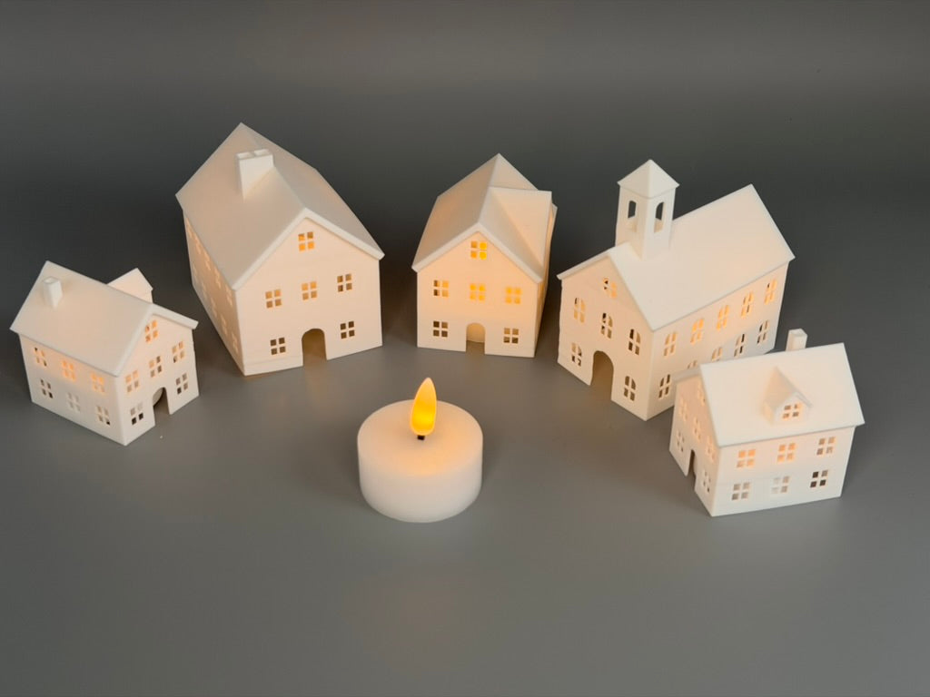 Lichterdorf im Set (3 oder 5-teilig) | Beleuchtete Miniatur
