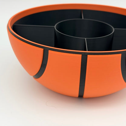 Basketball Snackschale mit Dosenhalter | Innenschale Wunschfarbe