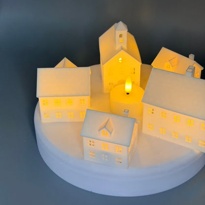 Lichterdorf im Set (3 oder 5-teilig) | Beleuchtete Miniatur