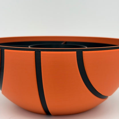 Basketball Snackschale mit Dosenhalter | Innenschale Wunschfarbe