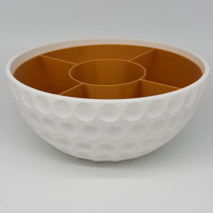 Golfball Snackschale mit Dosenhalter Ø 21 cm