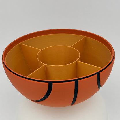 Basketball Snackschale mit Dosenhalter | Innenschale Wunschfarbe