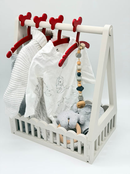 Baby Kleiderstangen Geschenkbox & Kleiderbügel | 31x20x38 cm