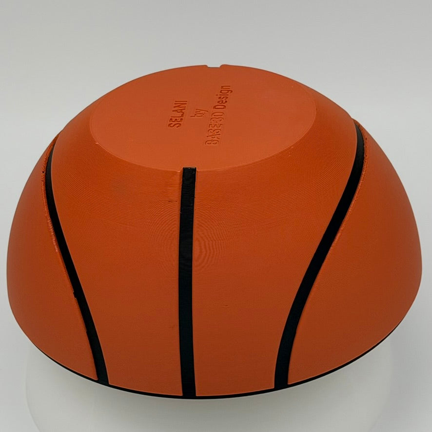 Basketball Snackschale mit Dosenhalter | Innenschale Wunschfarbe