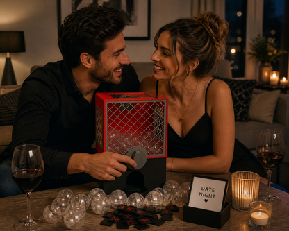 Kugelautomat Date Night Edition – Erotik Spiel Paare | Geschenkidee für romantische Abende | Red Black