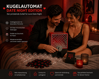 Kugelautomat Date Night Edition – Erotik Spiel Paare | Geschenkidee für romantische Abende | Red Black