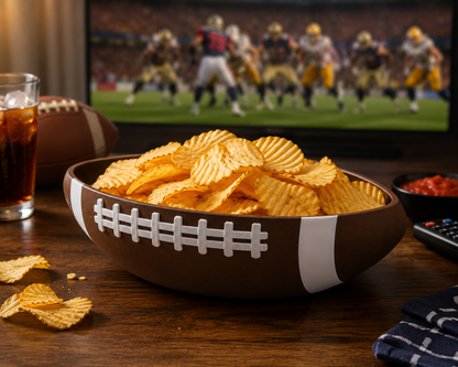 American Football Snackschale 3D Druck | Große Chips Schale für Football Party und Super Bowl Abend | Geschenk für Sports Fans & Männer