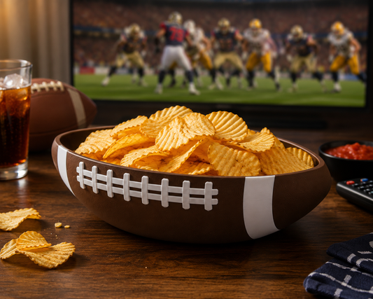 American Football Snackschale 3D Druck | Große Chips Schale für Football Party und Super Bowl Abend | Geschenk für Sports Fans & Männer