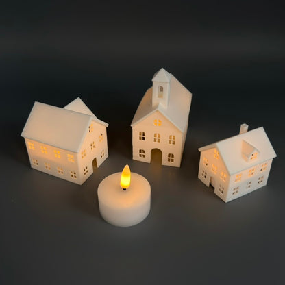Lichterdorf im Set (3 oder 5-teilig) | Beleuchtete Miniatur