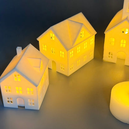 Lichterdorf im Set (3 oder 5-teilig) | Beleuchtete Miniatur