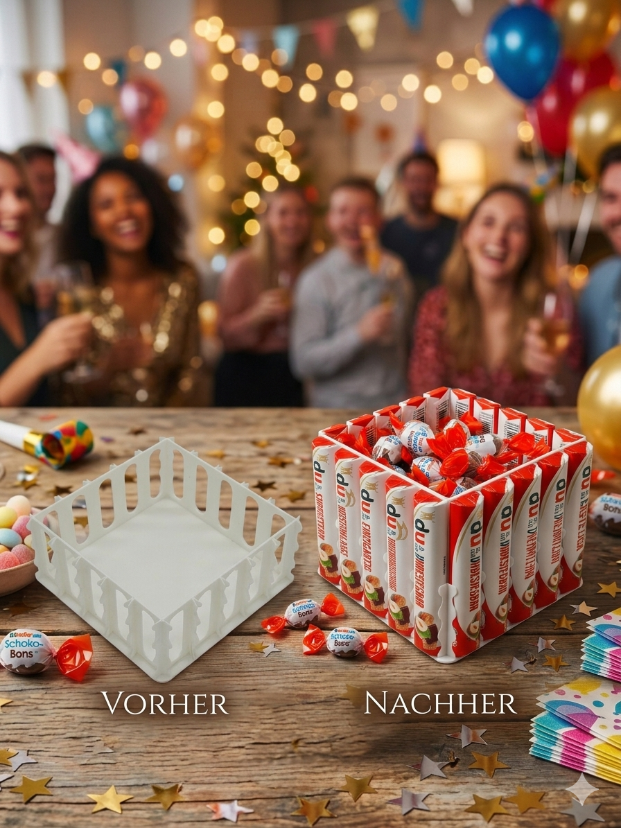 Riegelhalter für 20 Kinder Riegel Quadratisch