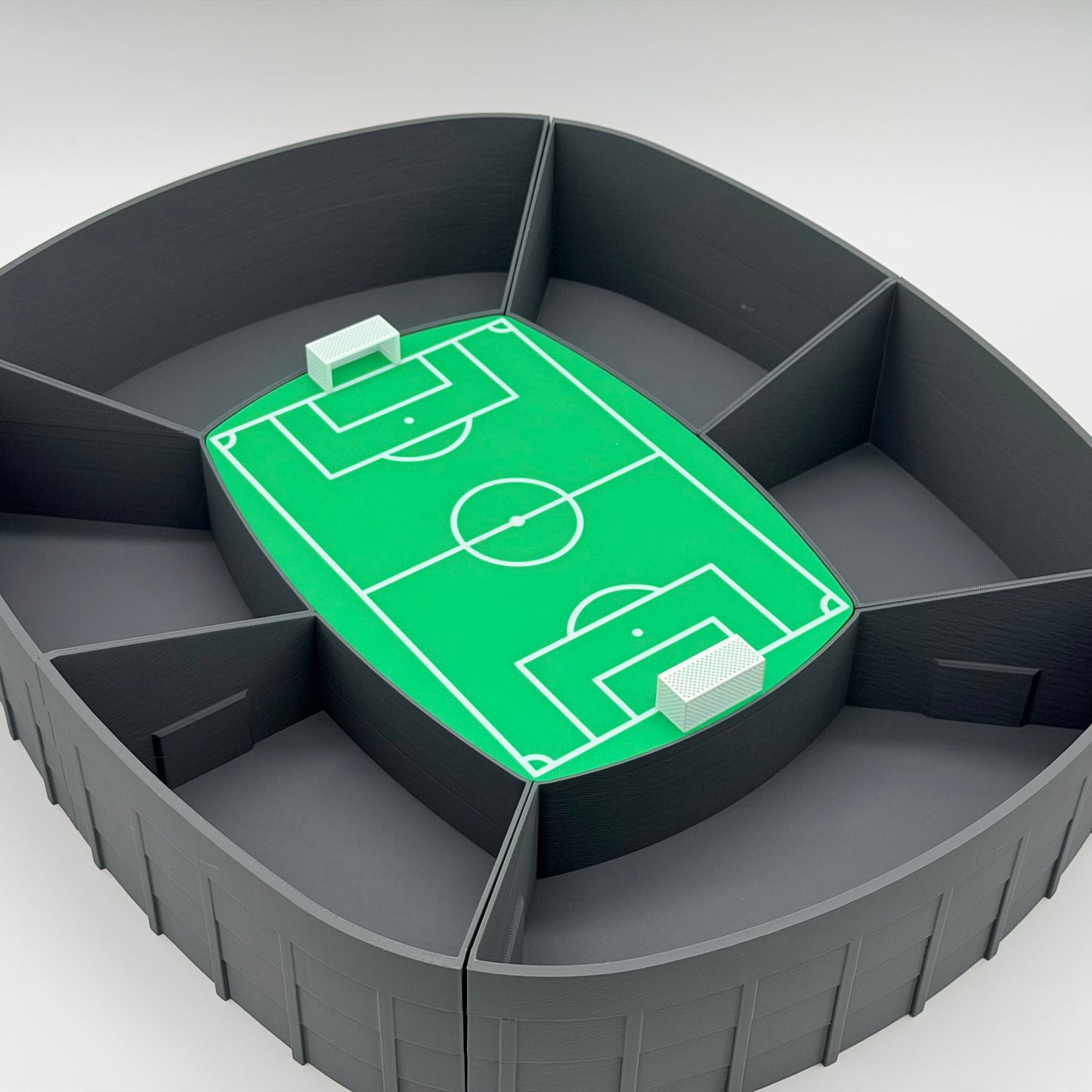 Fußball Snack Stadion XXL | Snackbox für Fußballparty & WM 2026 | Arena Servierplatte mit 6 Fächern