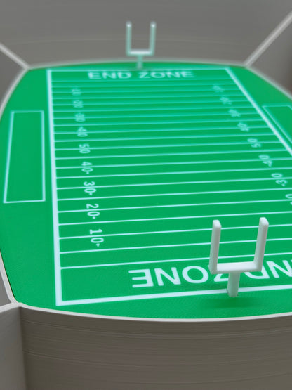 American Football Snack Arena XXL | Football Snackbox mit 6 Fächern | Super Bowl Party Deko | Football Geschenk | Snackschale
