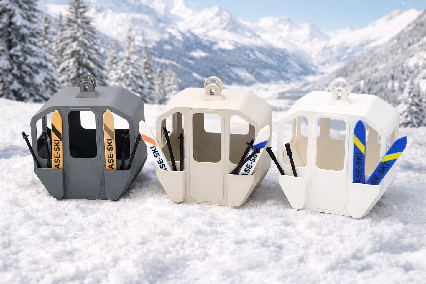 Miniatur Ski-Set