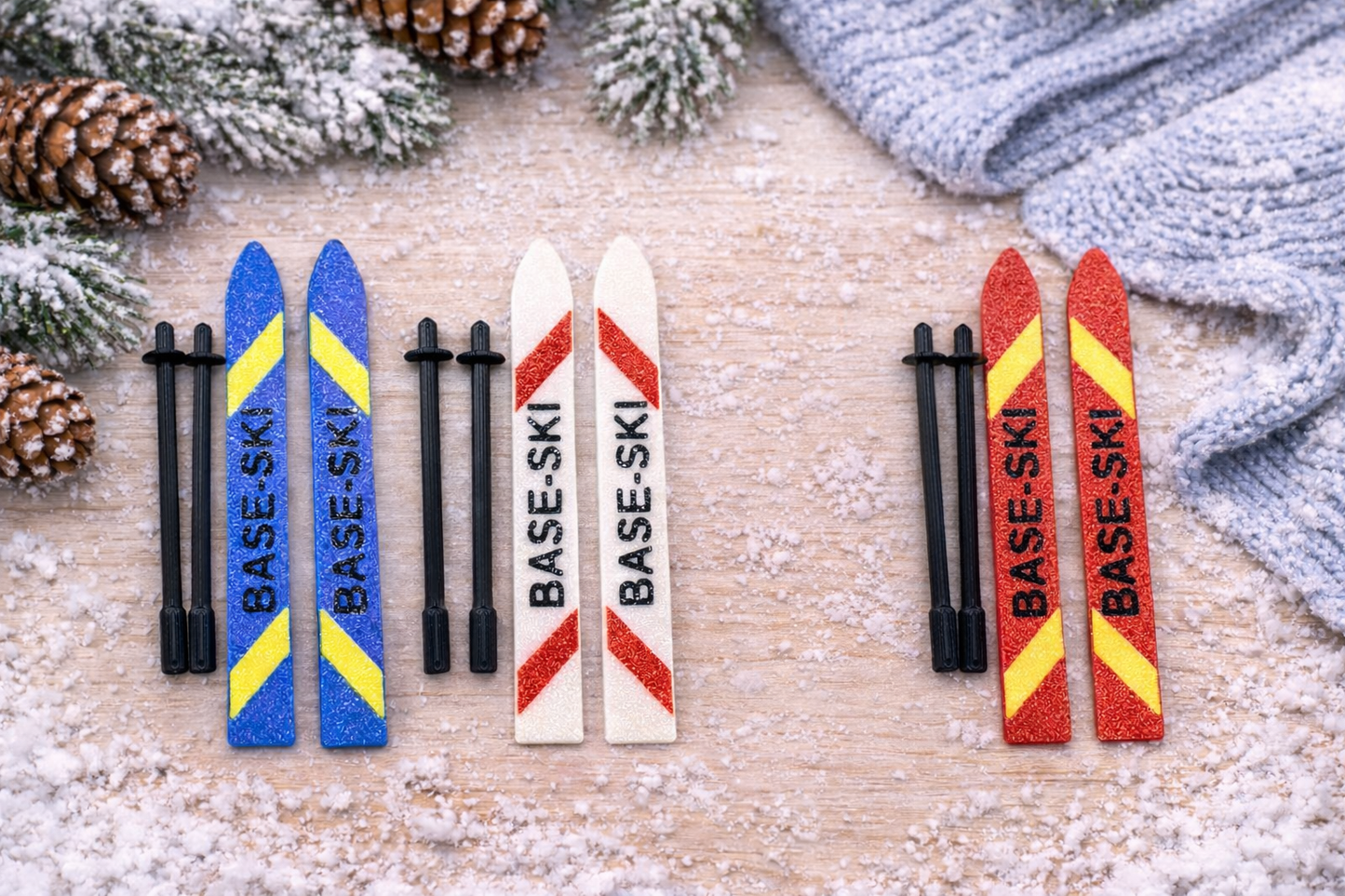 Miniatur Ski-Set