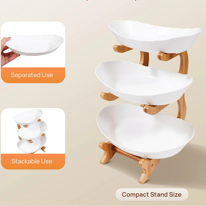 3-stöckiger Tellerständer, Etegere für Party, Hochzeit