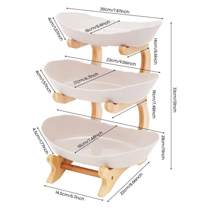 3-stöckiger Tellerständer, Etegere für Party, Hochzeit
