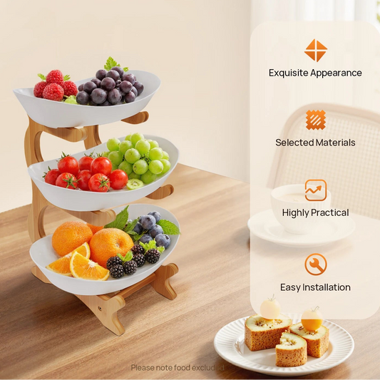 3-stöckiger Tellerständer, Etegere für Party, Hochzeit