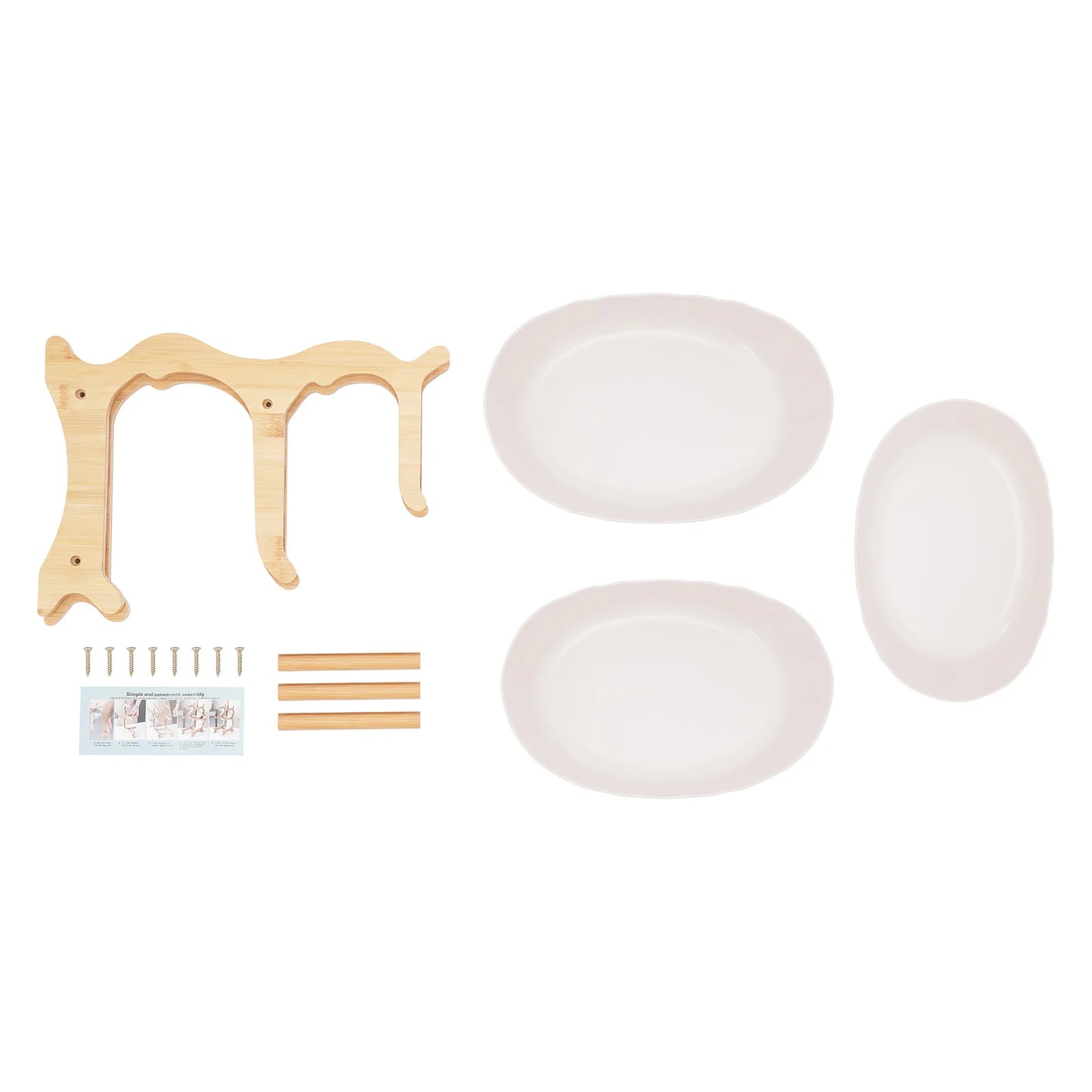 3-stöckiger Tellerständer, Etegere für Party, Hochzeit