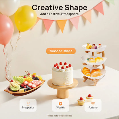 3-stöckiger Tellerständer, Etegere für Party, Hochzeit