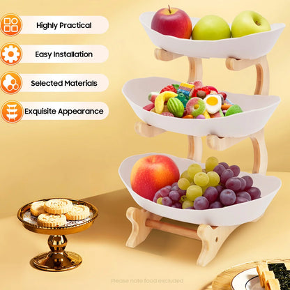 3-stöckiger Tellerständer, Etegere für Party, Hochzeit