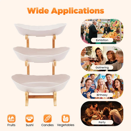 3-stöckiger Tellerständer, Etegere für Party, Hochzeit