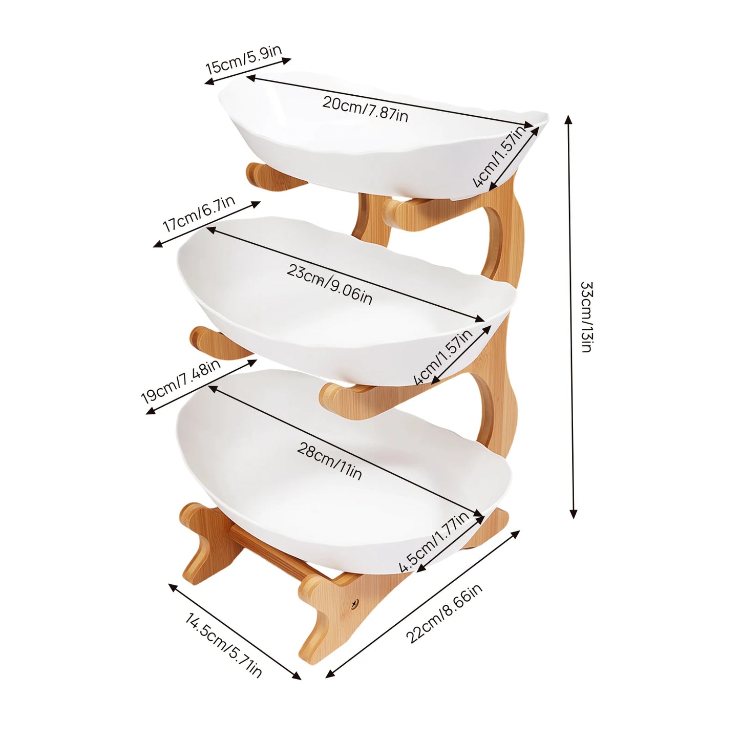 3-stöckiger Tellerständer, Etegere für Party, Hochzeit
