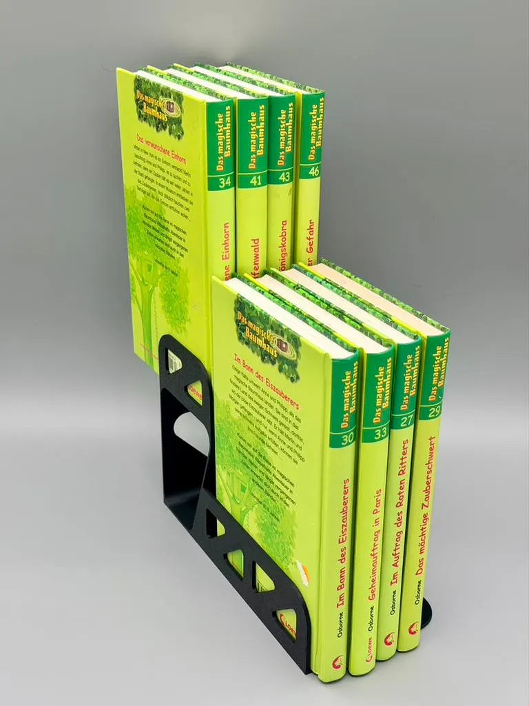 Bucherhöhung für zweite Bücherreihe, Buchstütze