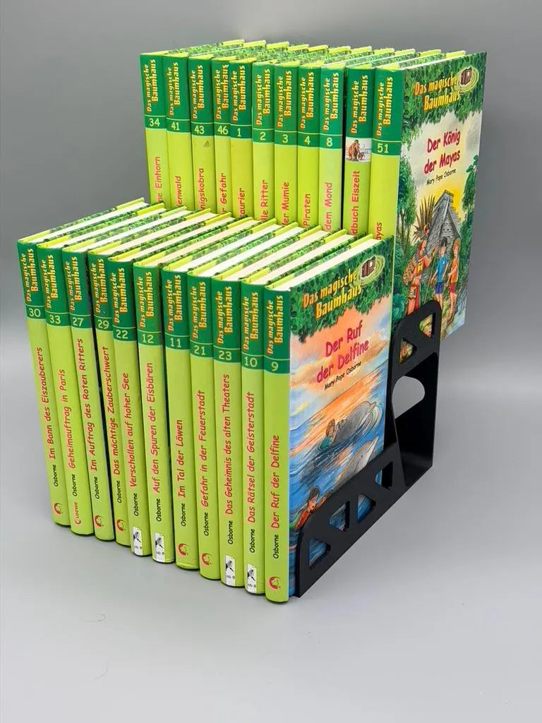 Bucherhöhung für zweite Bücherreihe, Buchstütze