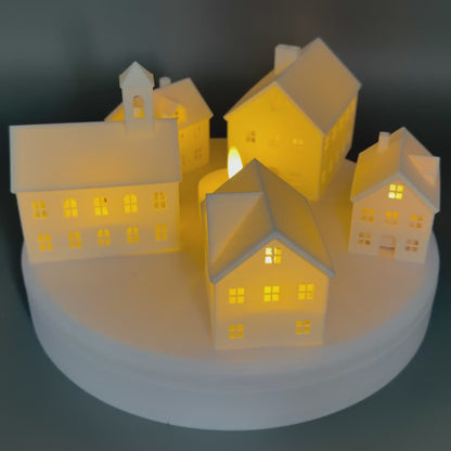 Lichterdorf im Set (3 oder 5-teilig) | Beleuchtete Miniatur